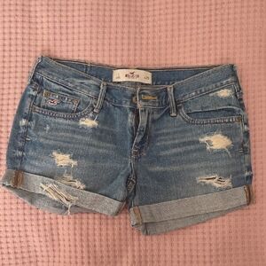 Hollister Women's Distressed Blue Jean Shorts